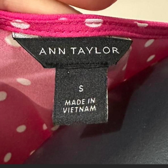 NWT ANN TAYLOR WHITE DOT MEDIA TOP - Picture 3 of 5